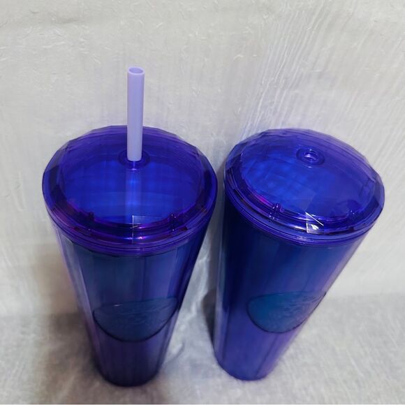 Starbucks Periwinkle Kaleidoscope Cold Cup (24 oz) Set of 2 - Picture 3 of 5